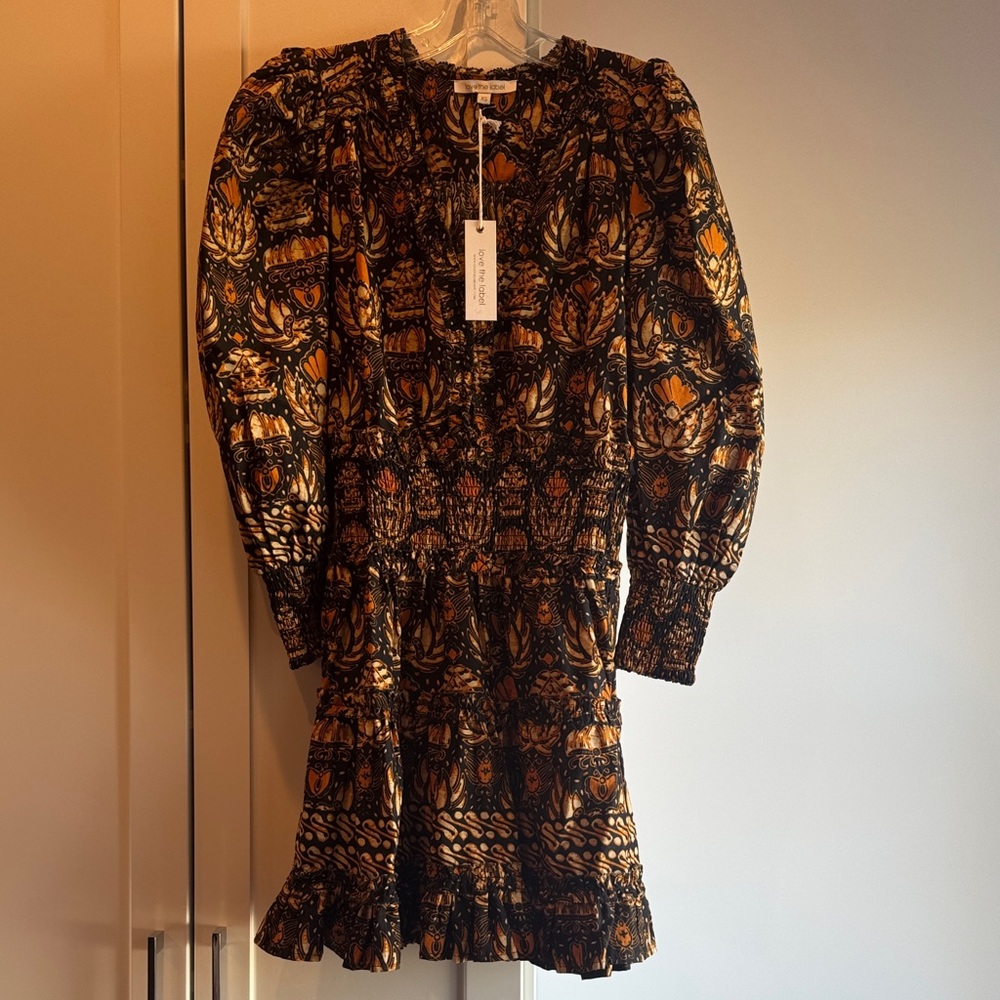 NWT Love the Label Eleanor Dress in Dahlia Black size XS